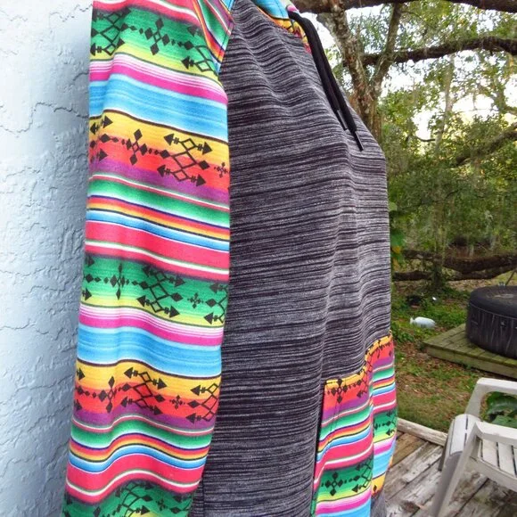 Hooey Womans Medium Pullover Hoodie Aztec Southwest print - Picture 3 of 12